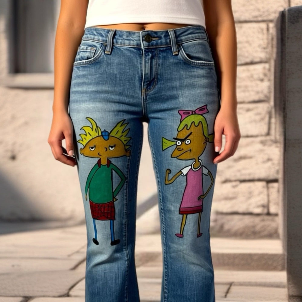 Graphic jeans